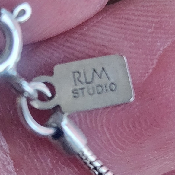 Rlm snake signed chain 925 with floating cz pendant, sterling silver - Picture 5 of 6